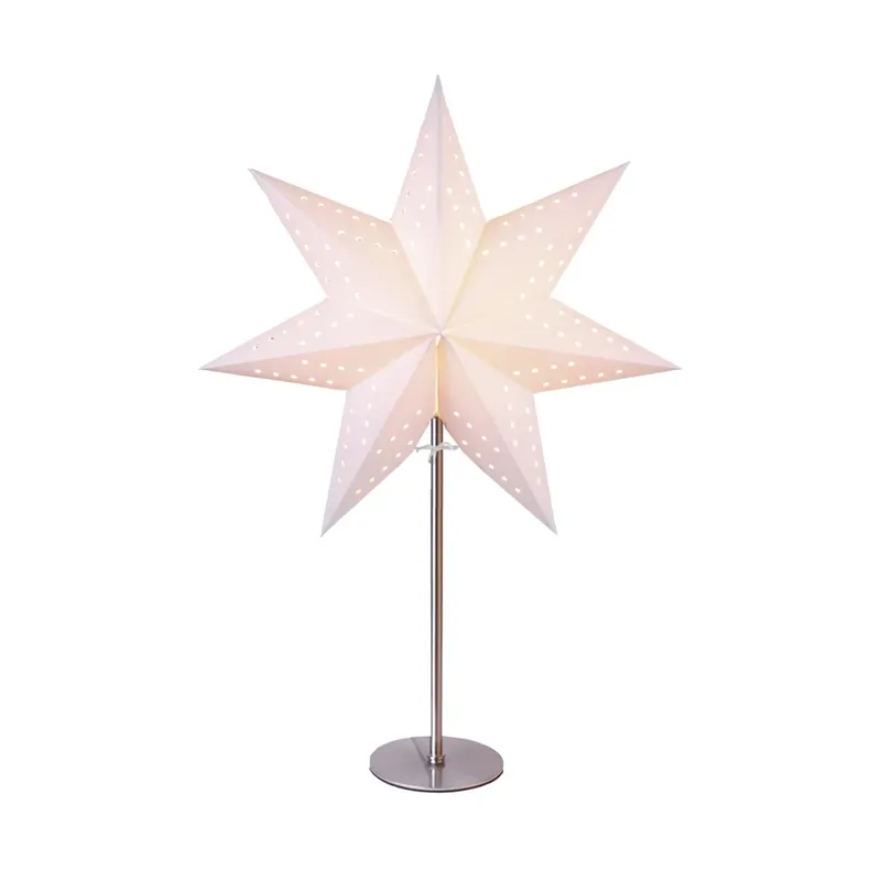 Bobo tafellamp, wit, papieren ster, hoogte 51 cm, E14 Laatste Versie