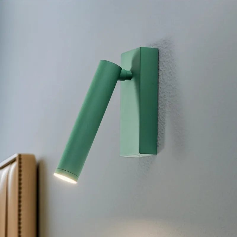 Alleen Vandaag LED wandlamp Rulo, groen, staal, 3000 K