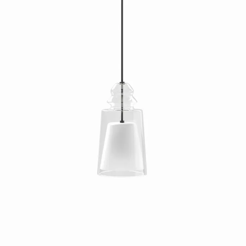 Karman hanglamp Alibaglass Klein, transparant, Ø 11 cm Speciale Aanbieding