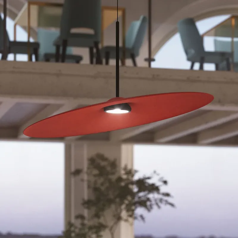Fabbian LED hanglamp Acustica, koraalrood, 3000K, DALI Bestseller