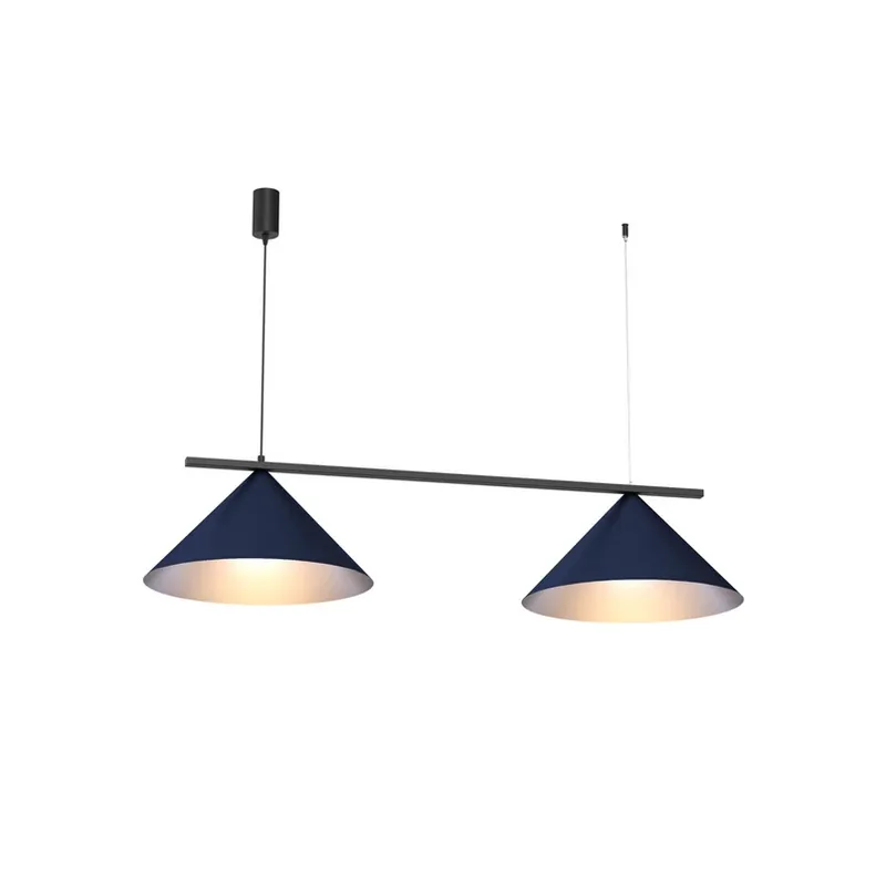 Kapitale hanglamp, blauw, 2-lamps, Ø 46 cm, GX53 Express Levering