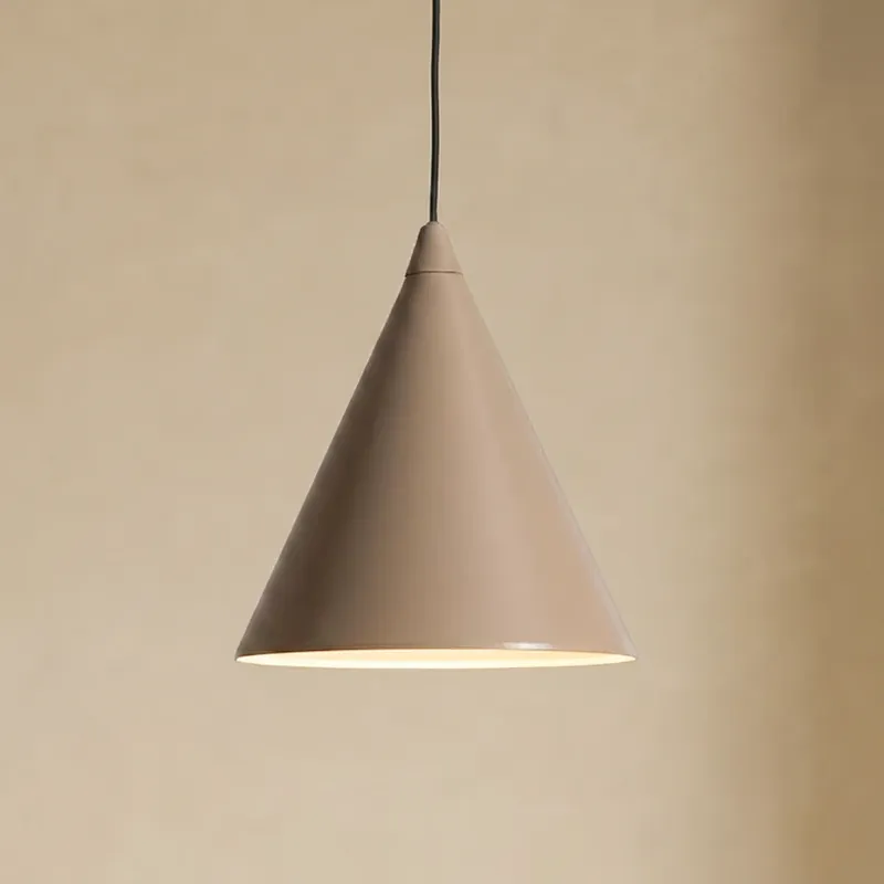 Hanglamp Form, beige, metaal, Ø 24 cm, kegelvormig, E27 Lage Kosten