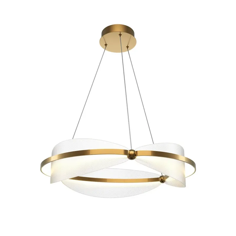 Shop Nu Maytoni LED hanglamp Breeze, Ø 60 cm, messing/helder, acryl