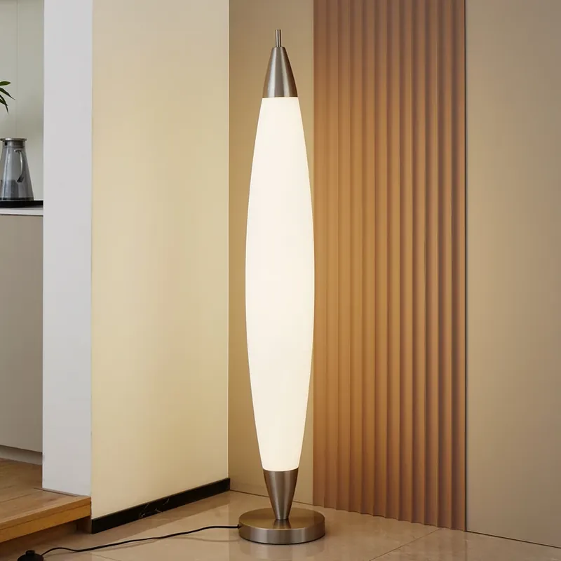 Merkproduct Lucande LED vloerlamp Tarell, wit/nikkel, 146 cm, dimbaar