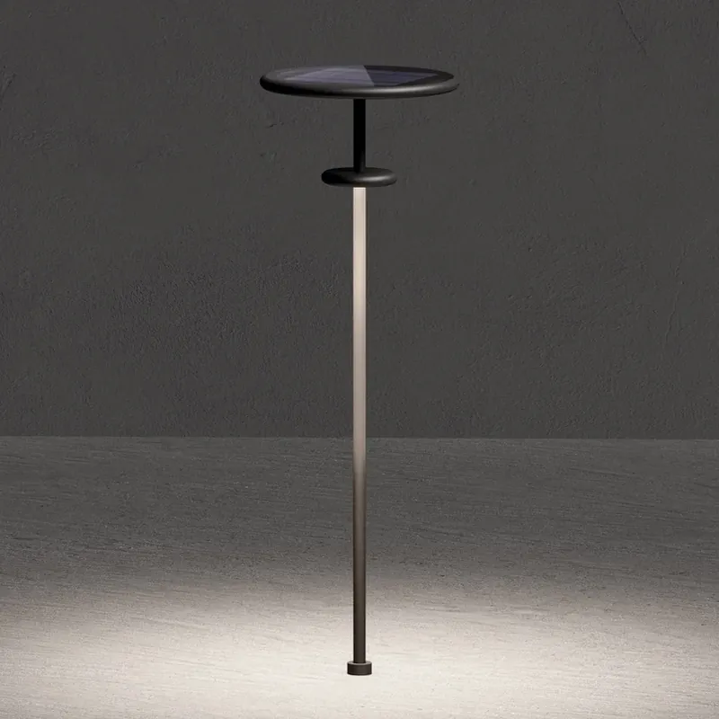 Aanbieding KLEWE LED lamp op zonne-energie PLANET B antraciet 160 cm grondspies IP65