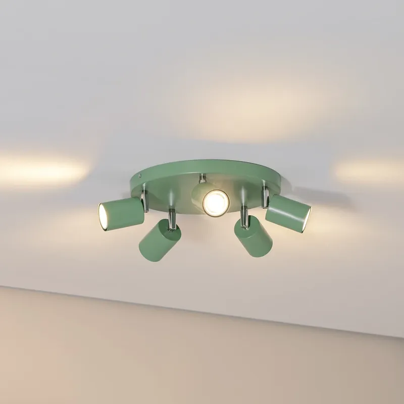 Plafondspot Fun, lichtgroen, Ø 30 cm, verstelbaar, GU10 Express Levering