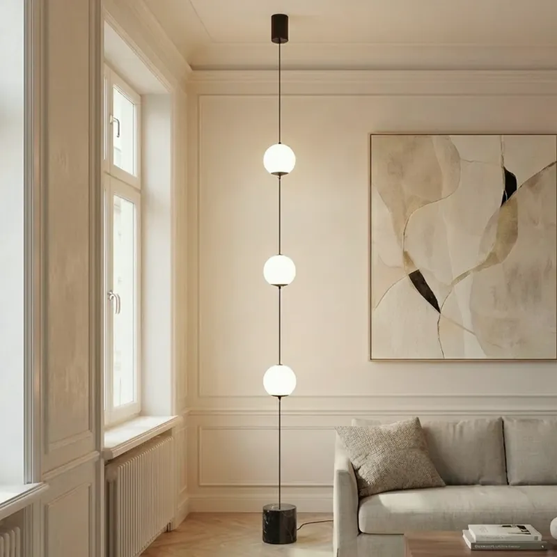 Lage Kosten Lucande LED vloerlamp Darrow, zwart/opaal, glas, dimbaar