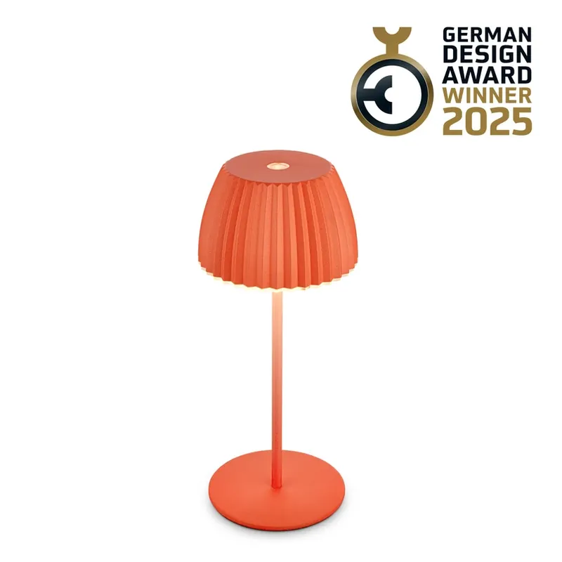 Nu Kopen LED tafellamp Brilo unplugged Riffle, 20 cm, oranje