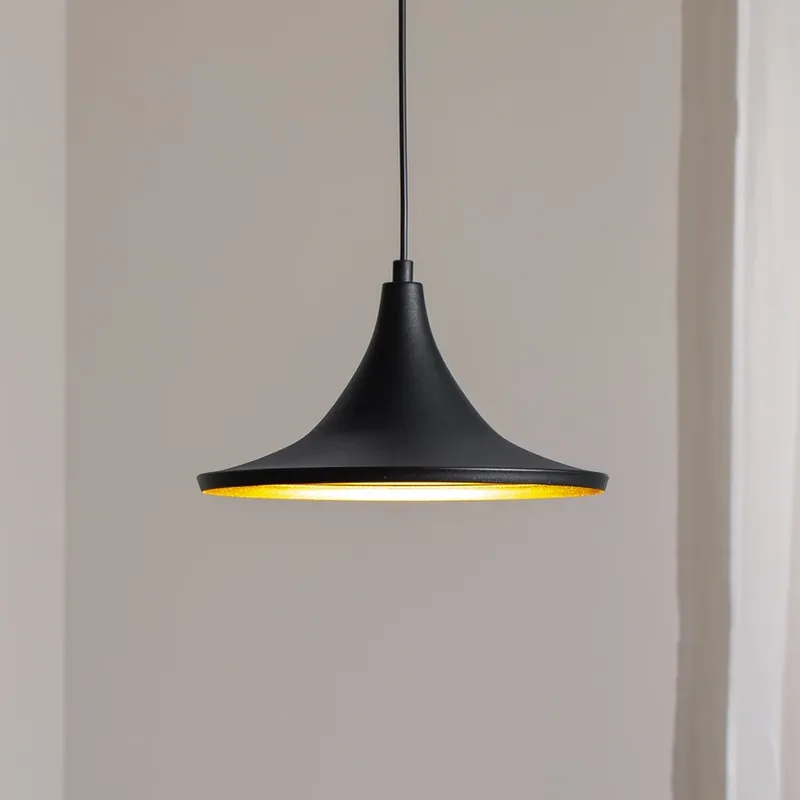 Hanglamp Genisy, zwart, Ø 31 cm, metaal, E27 Beperkte Voorraad
