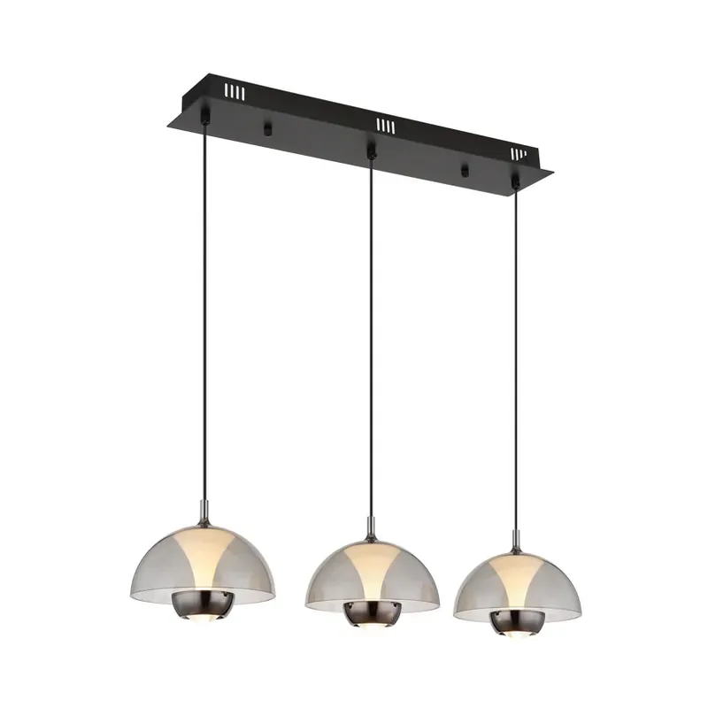 Superprijs Arus LED hanglamp, rookgrijs, lengte 68 cm, kunststof