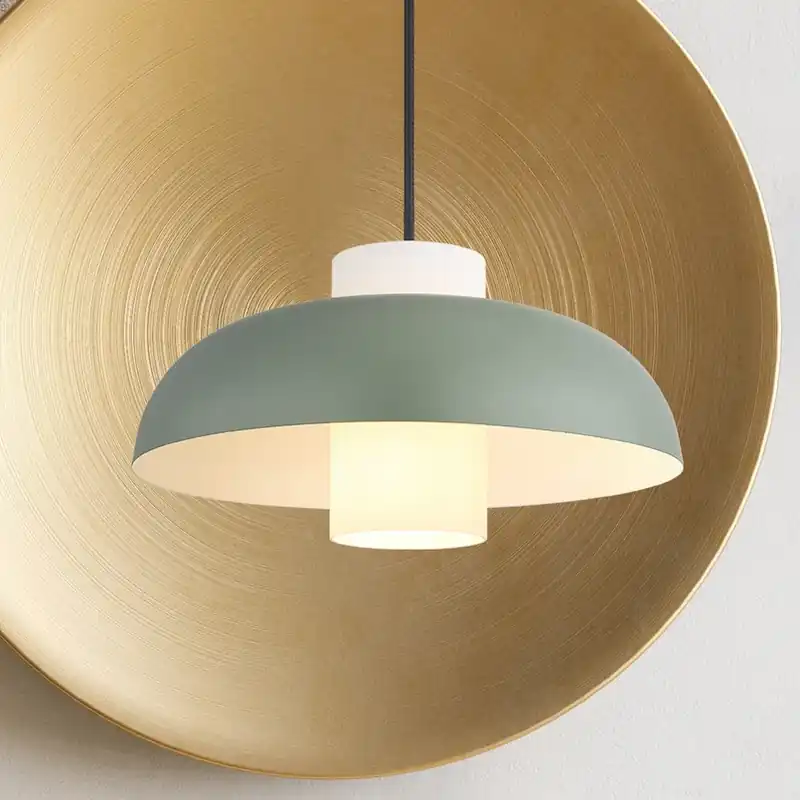 Finale Uitverkoop Hanglamp Lowe, mat groen, Ø 38 cm, metaal