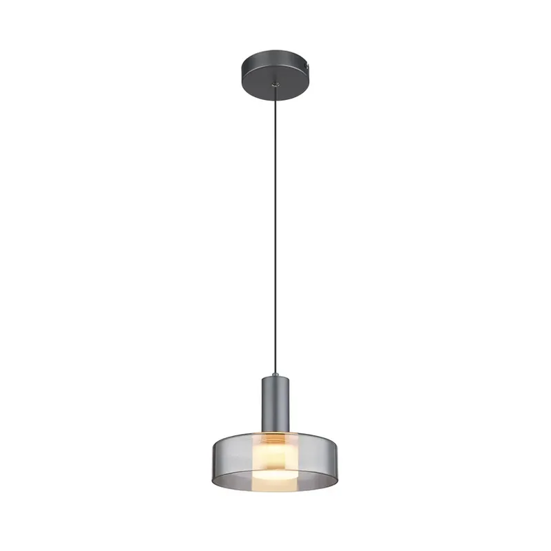 Grant LED hanglamp, Ø 22 cm, rookgrijs, glas Laatste Kans