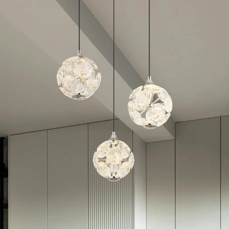 Nu Kopen Virina LED hanglamp, Ø 42 cm, transparant, kristal, 3-lamps
