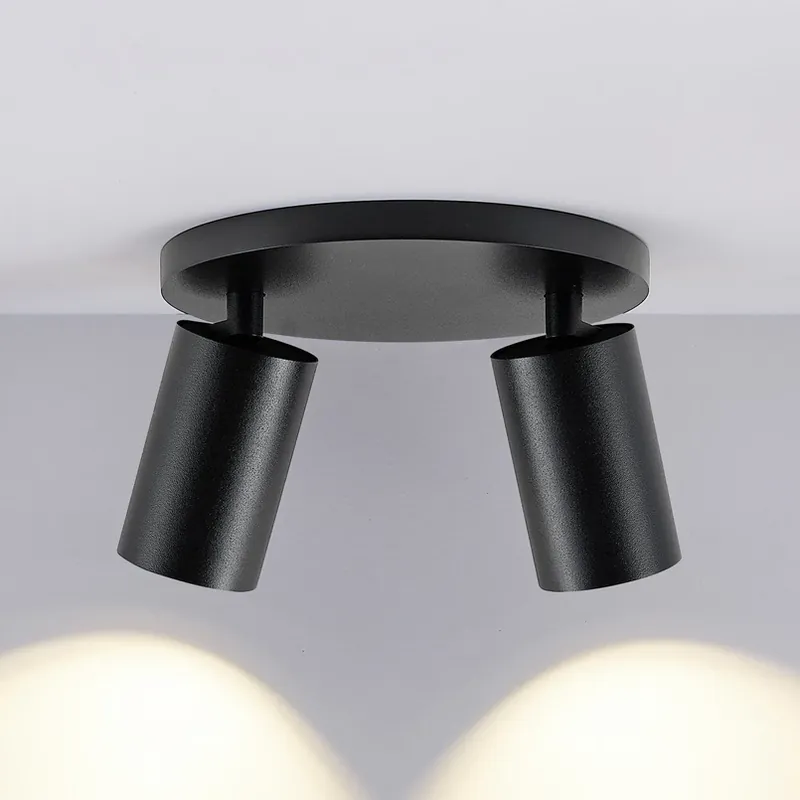 CAN TILT plafondspot, zwart, Ø 20 cm, 2-lamps metaal GU10 Alleen Vandaag