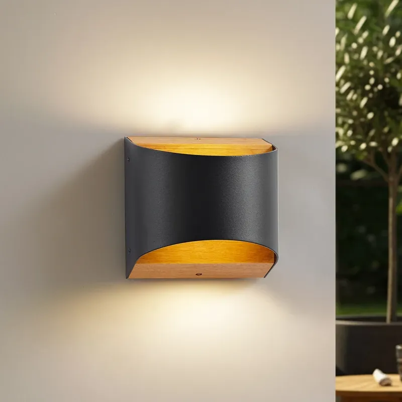 Must-Have Lindby LED buiten wandlamp Lenore, zwart, metaal, 13,5 cm