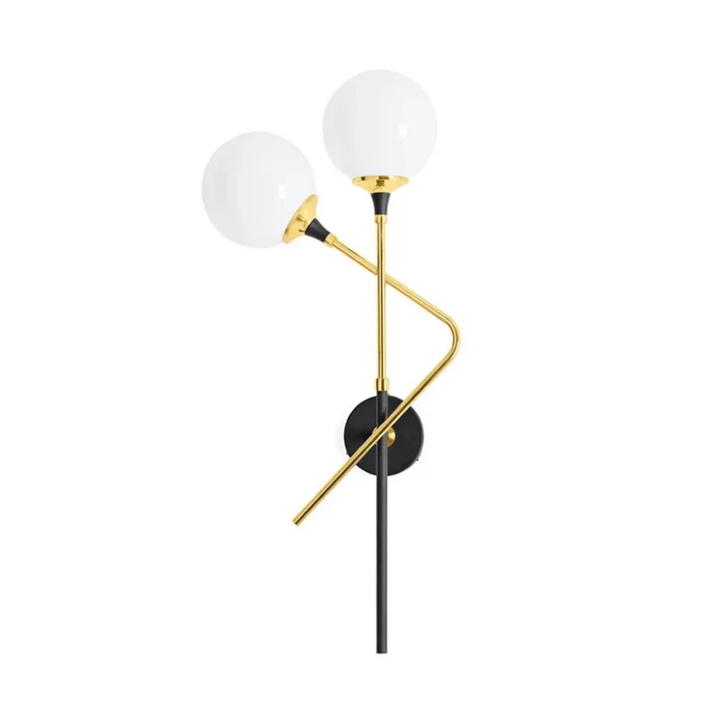 Stilnovo wandlamp Galassia, goudkleurig, 2-lamps, boven/rechts Laatste Kans