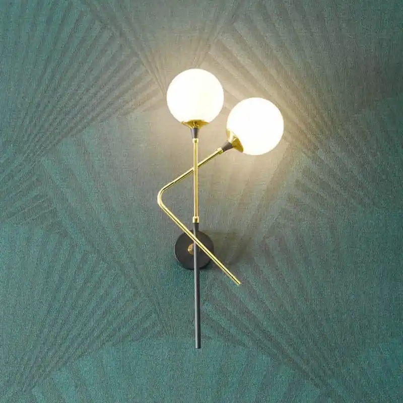Stilnovo wandlamp Galassia, goudkleurig, 2-lamps, boven/links Goedkoop