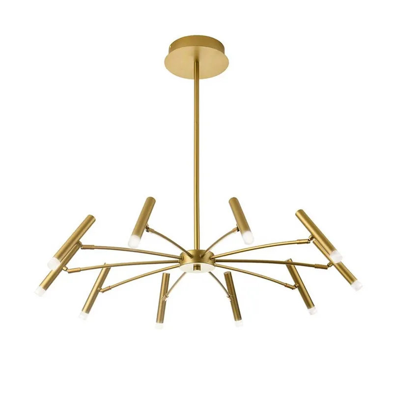 Voordeelprijs LED hanglamp Secret, goudkleurig, Ø 80 cm, metaal, 10-lamps.