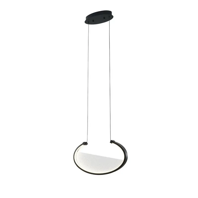 LED hanglamp Adele, lengte 37 cm, zwart, metaal Must-Have