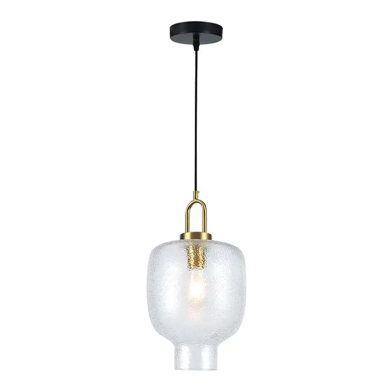 Beperkte Voorraad Hanglamp Oslo, Ø 23 cm, helder/goudkleurig, glas