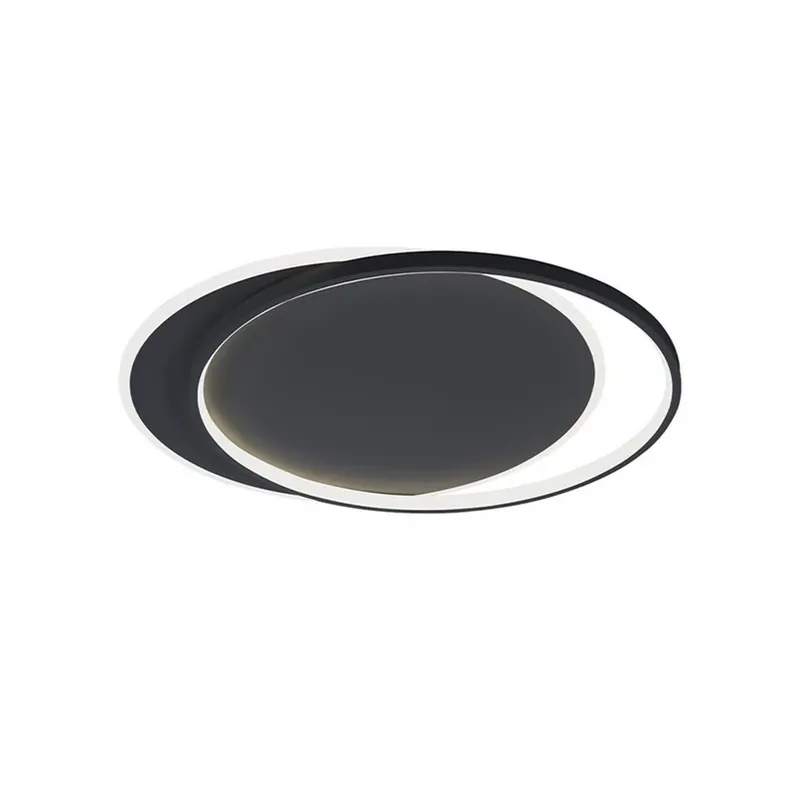 LED plafondlamp Evelyn, zwart, lengte 55 cm, metaal Premium