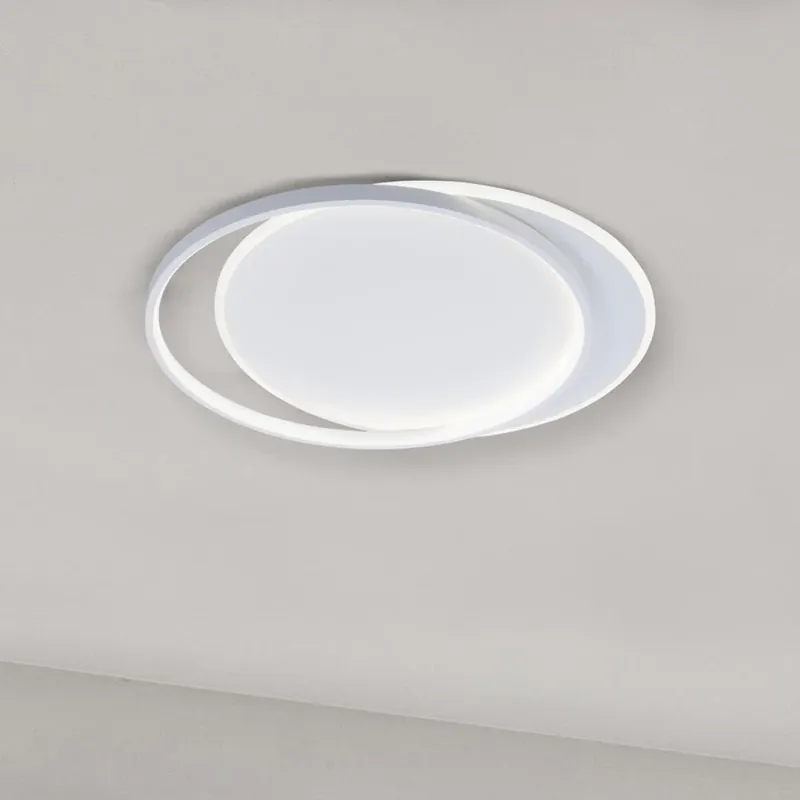 Lage Prijs LED plafondlamp Evelyn, wit, lengte 55 cm, metaal