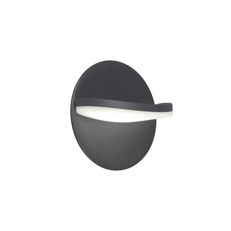 Beperkt Aanbod LED buiten wandlamp Letty, donkergrijs, Ø 18 cm, metaal, IP65