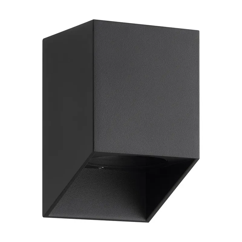Buitenwandlamp Nico Square, zwart, aluminium, down, IP54 Nieuw