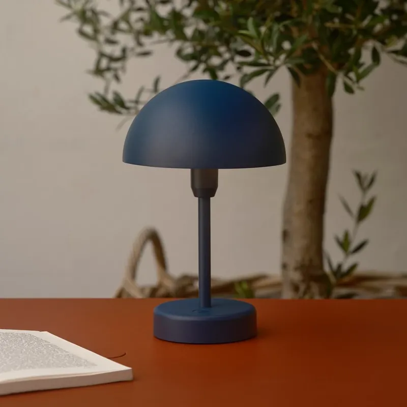 LED tafellamp op accu Ellen To-Go, blauw, aluminium Speciale Aanbieding