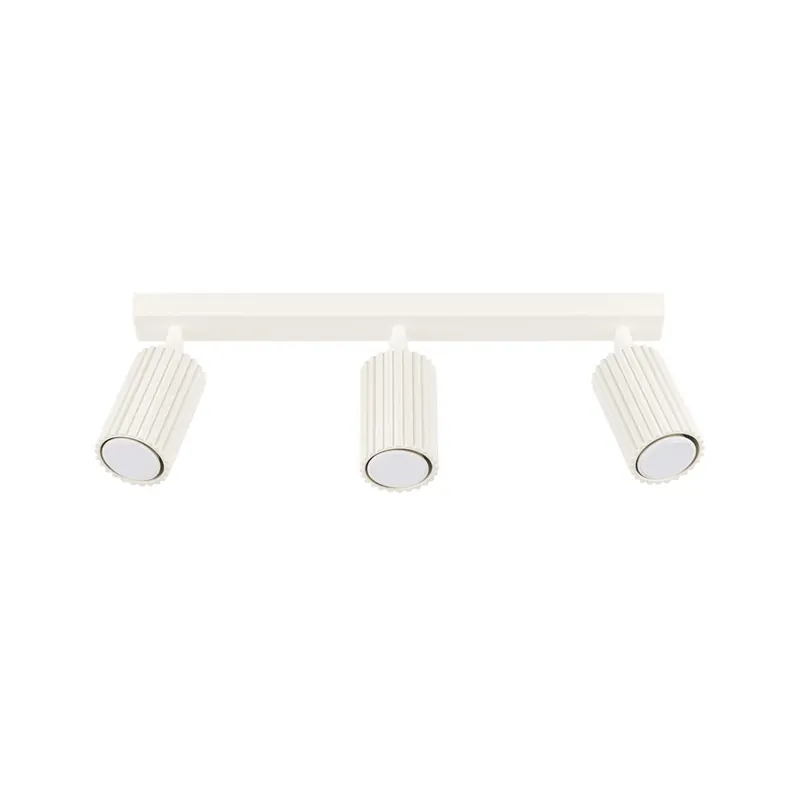 Carbon plafondspot, beige, lengte 45 cm, aluminium, 3-lamps. Tijdelijk Beschikbaar