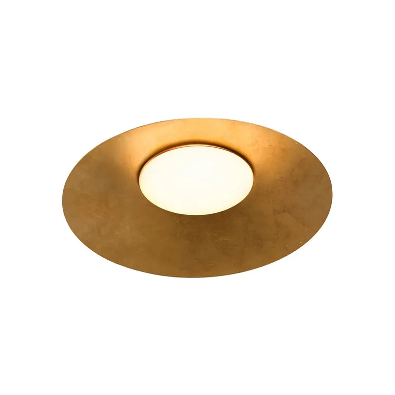 kdln LED plafondlamp Kate, 2.700 K, goudkleurig, Ø 87 cm Lage Kosten