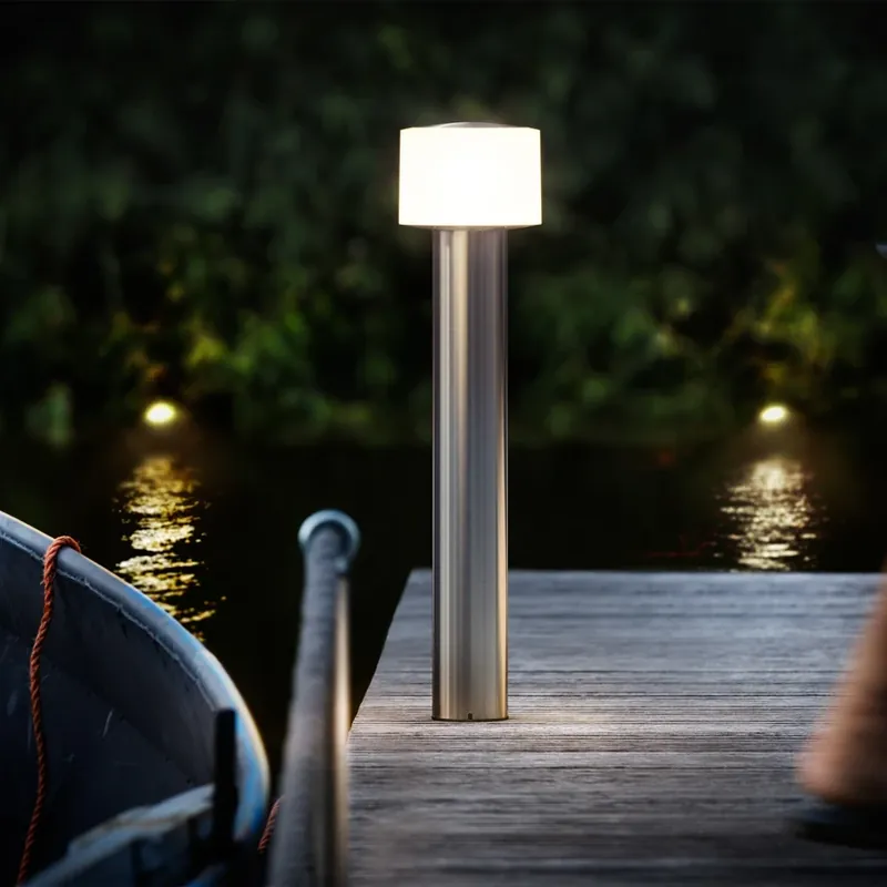 Philips LED sokkellamp Otis UE, roestvrij staal, IP44 Laatste Kans