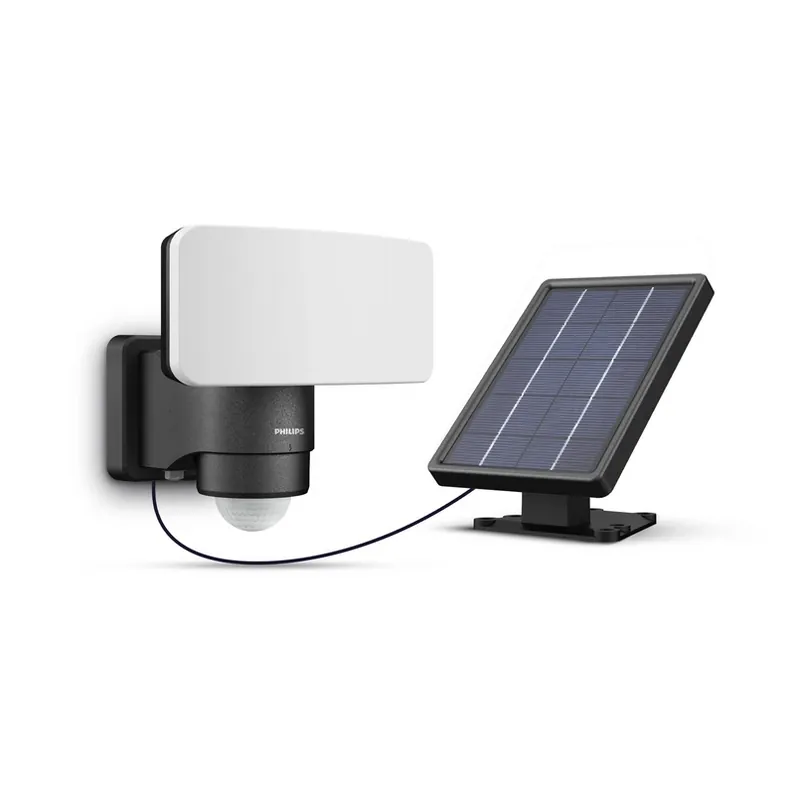 Lage Kosten Philips LED-buitenspot op zonne-energie Tylus, zwart 5.000K sensor