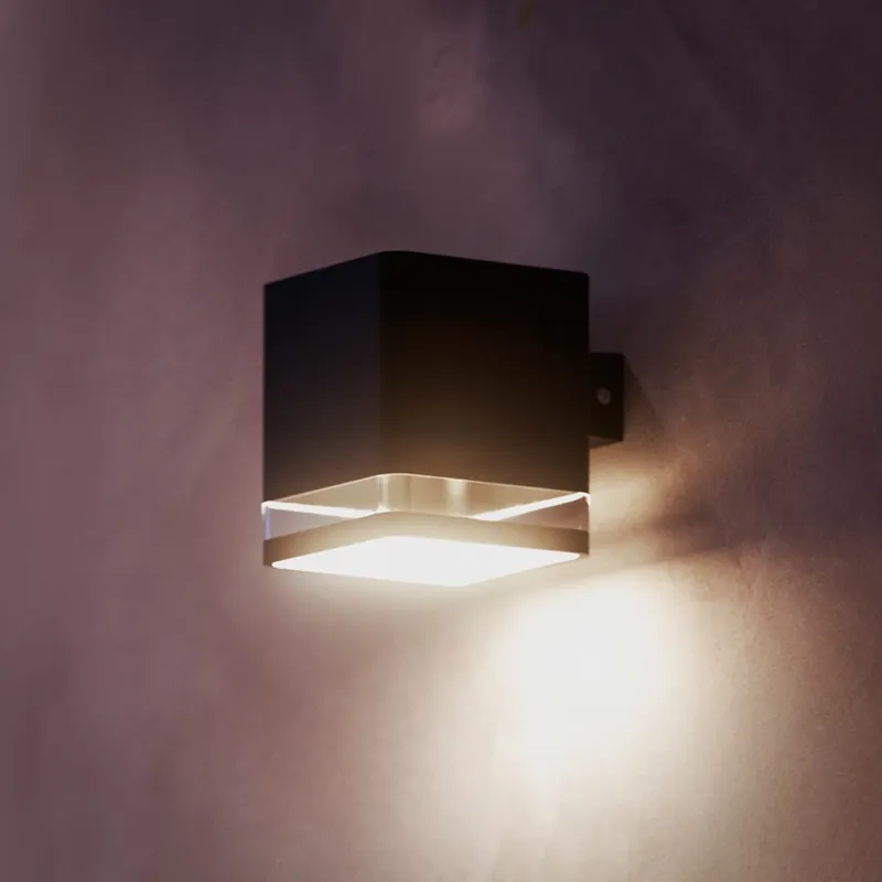 Philips LED buiten wandlamp Virona, zwart, IP44 Beperkt Aanbod