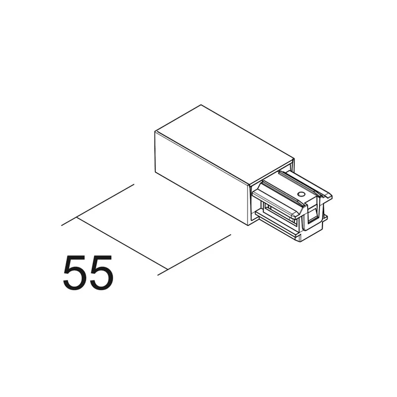Ivela Voeding rechts SQUARE 48 V, wit, kunststof Lage Kosten