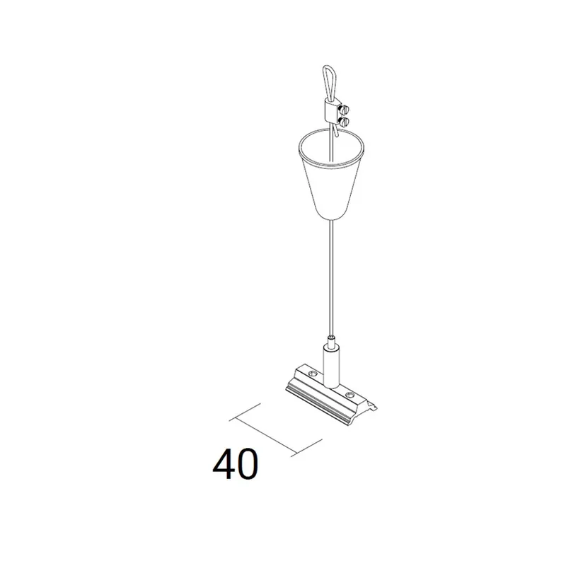 Ivela afhanghoogte SQUARE 48 V, wit, vergrendeling, pendel 2 m Gereduceerde Prijs
