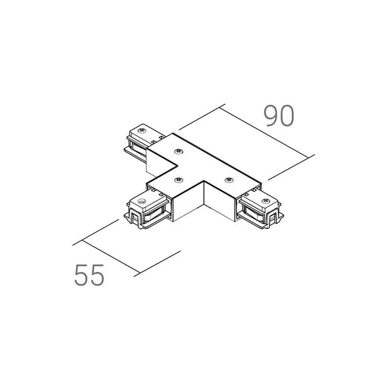 Ivela T-verbinding SQUARE 48 V, wit, aardedraad rechts Superprijs