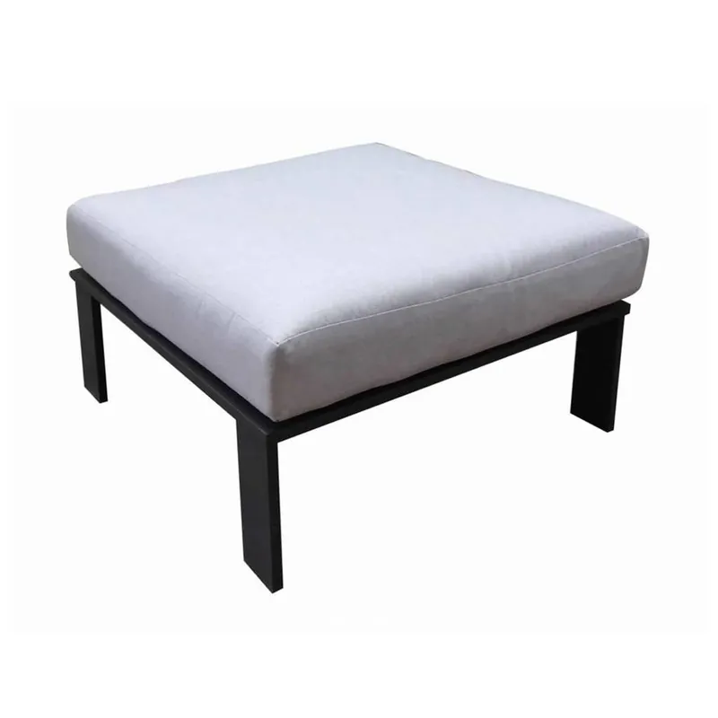 Hoge Kwaliteit AVH-Collectie Almeria voetenbank aluminium antraciet 86x86xH30