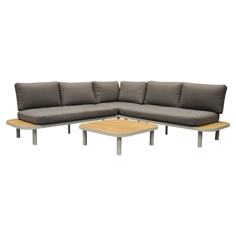 AVH-Collectie Amore platform hoek loungeset 3 delig latte zand aluminium Hete Deal