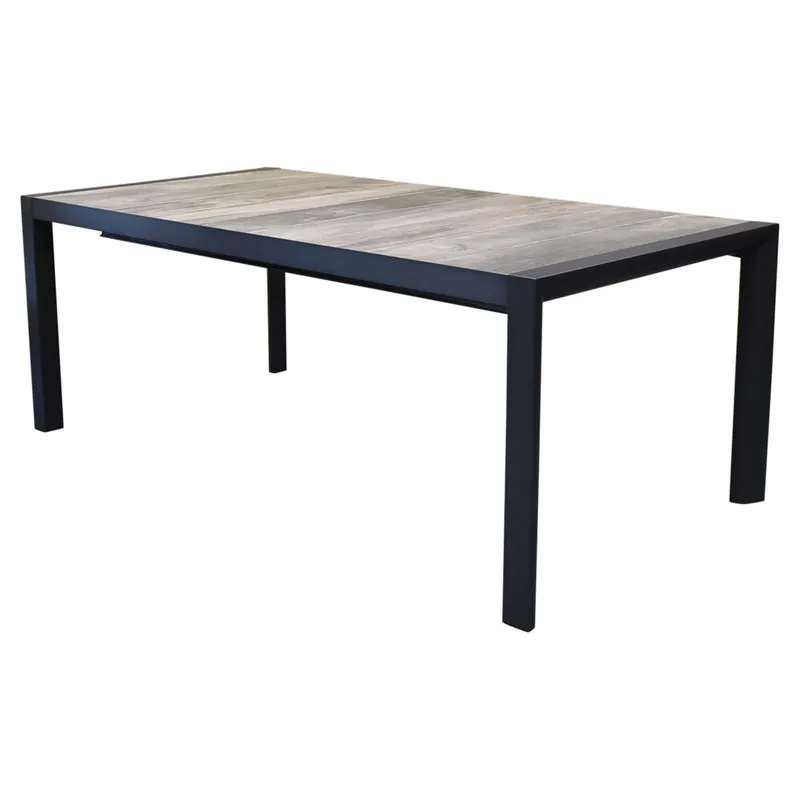 AVH-Collectie Anvaya dining tuintafel 194-254x100xH74 cm uitschuifbaar aluminium antraciet Koop Vandaag