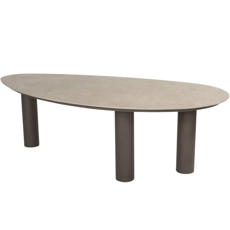 Express Levering 4 Seasons Outdoor Arizona dining tuintafel 240x130xH75 cm keramiek kiezelvorm 4 Seasons Outdoor