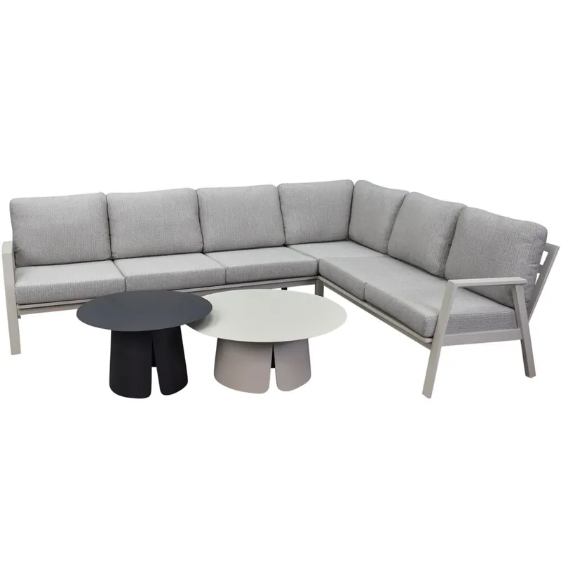 Nu Kopen AVH-Collectie Barolo hoek loungeset 5 delig aluminium latte zand