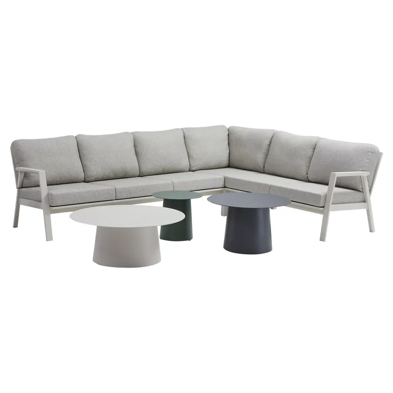 AVH-Collectie Barolo hoek loungeset 6 delig aluminium latte zand Favoriet