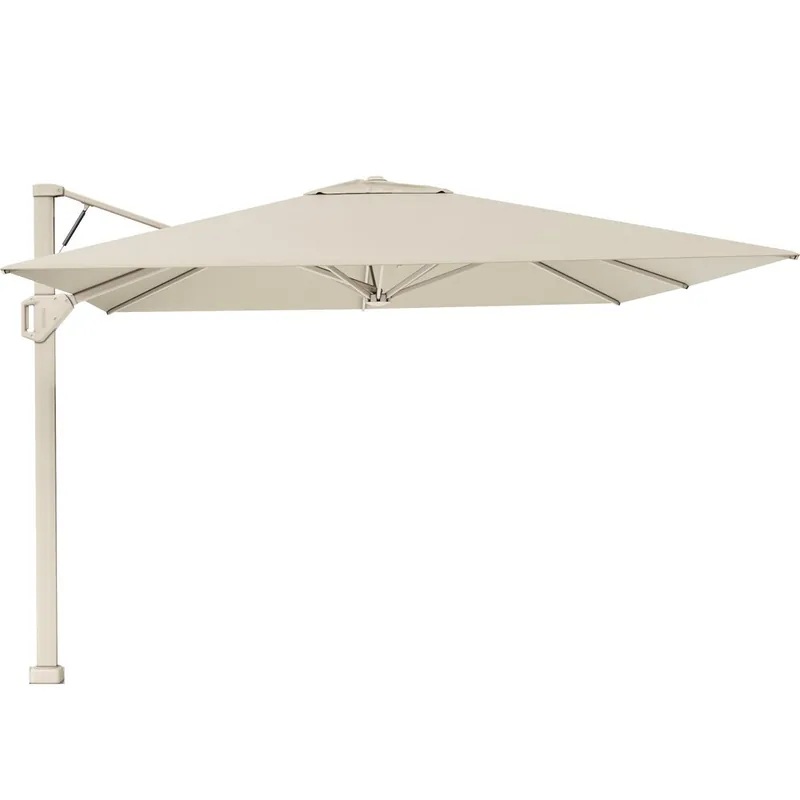 Aanbieding Platinum Beaufort premium zweefparasol 320x320 cm sandstone mast champagne