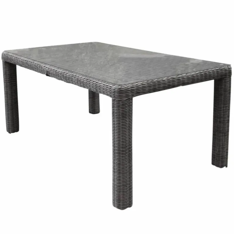 AVH-Collectie Bergamo dining tuintafel 180x100xH78 cm wit grijs Beste Prijs