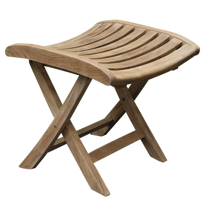 AVH-Collectie Beverly voetenbank teak inklapbaar Gecertificeerd