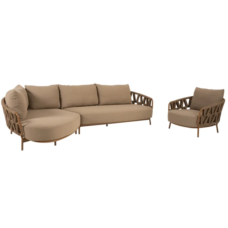 4 Seasons Outdoor Biarritz chaise longue loungeset 3 delig amber 4 Seasons Outdoor Flitsaanbieding