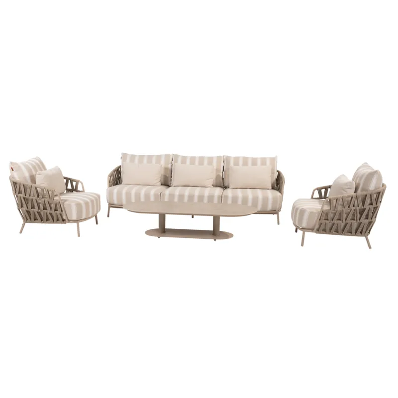 4 Seasons Outdoor Boaz Beverly stoel bank loungeset 4 delig latte 4 Seasons Outdoor Rechtstreeks Van De Fabrikant