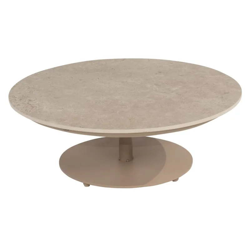 4 Seasons Outdoor Boaz lounge tuintafel 80xH30 cm ceramic middenpoot latte 4 Seasons Outdoor Op = Op