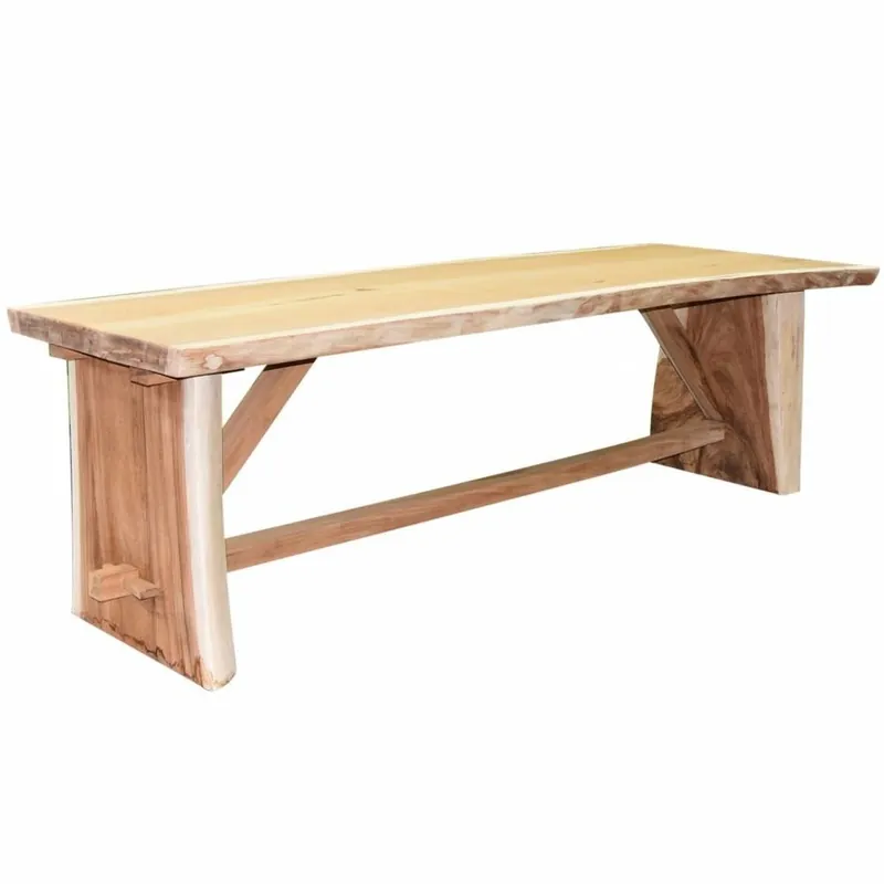 AVH-Collectie Boomstamtafel 400x120xH77,5 cm - bladdikte 10 cm geschoord Koopje